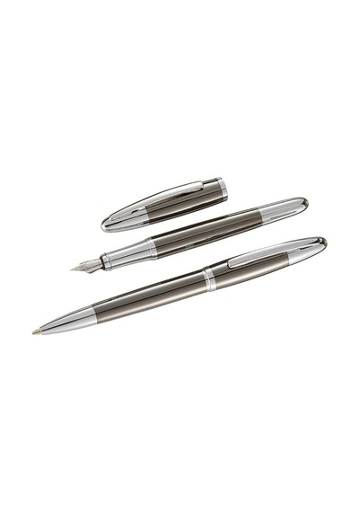 Steelpen 179 Krom Titanyum Dolma+tükenmez Kalem Standart