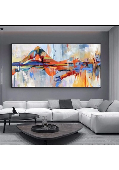 Soyut Nü Büyük Boy El Yapımı Yağlı Boya Tablo 135x85cm