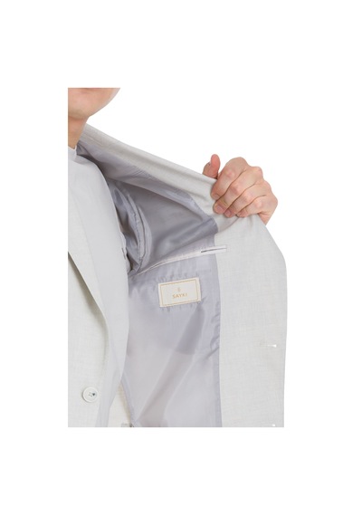 Hatemoğlu Bej Slim Fit Mono Yaka Keten Takım Elbise 29703 Bej Hatemoğlu Bej Slim Fit Mono Yaka Keten Takım Elbise 29703 Bej