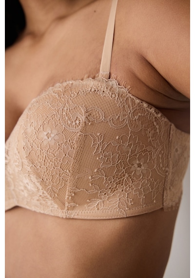 Penti Push Up Lace Dantel Bej Straplez Sütyen