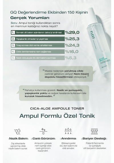 Hassas Ciltlere Nem Ve Nazik Bakım Sunan Tonik Dashu Fleef Cica-aloe Ampoule Toner