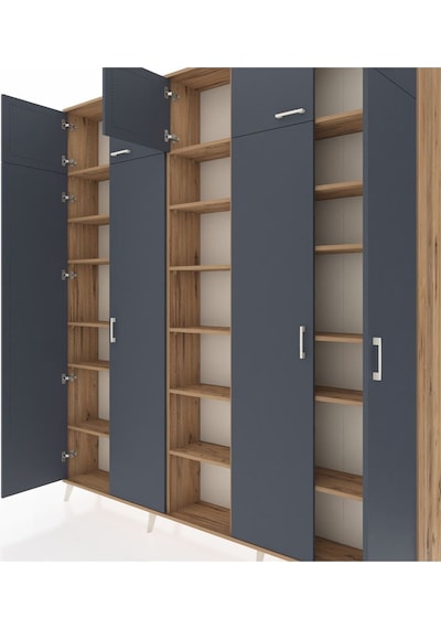 Arges Dolap 18 Raflı 9 Kapaklı 220x30x243 Çam-antrasit/çam Antrasıt/atlas Çam Arges Dolap 18 Raflı 9 Kapaklı 220x30x243 Çam-antrasit/çam Antrasıt/atlas Çam