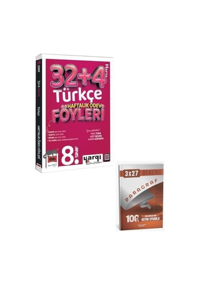 Ders Arkadaşım 2027 8. Sınıf Türkçe 32+4 Haftalık Ödev Föyleri+ Anla Kazan Paragraf