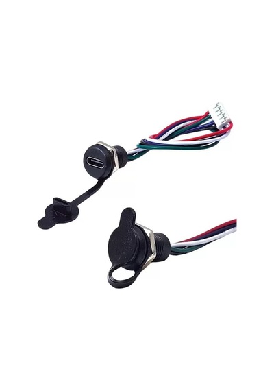 Intercom Ic-266t-2 Pano Tip Type-c Şase Dişi 5pin Soketli Şarj Data Bağlantı Modülü Su Geçirmez