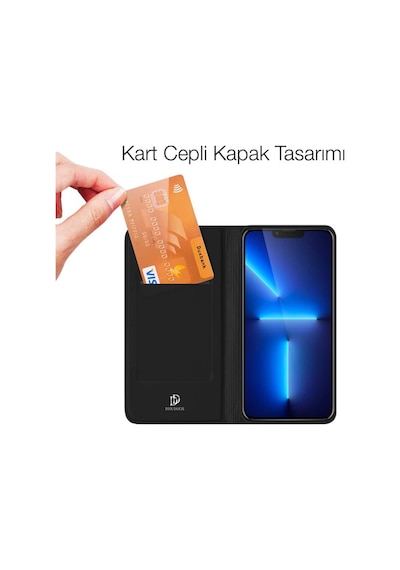 Dux Ducis Apple Uyumlu iPhone 13 Pro 6.1Inç Kilif Kapakli Flip Cover Kilif Sk 119961287 - Renk / Siyah