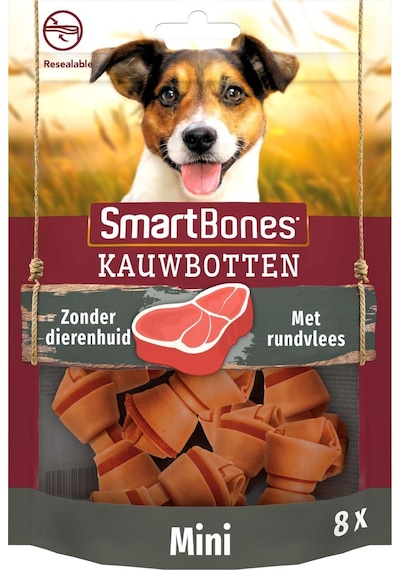 Beef Mini Küçük Boy Sığır Etli Kemik 8'li, 128 Gr Köpek Ödülü