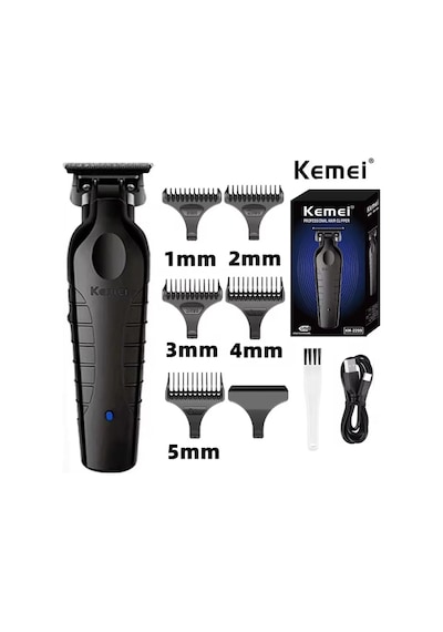 Kemei 2299 Berber Akülü Saç Düzeltici 0mm Sıfır Boşluklu Oyma Clipper Gri