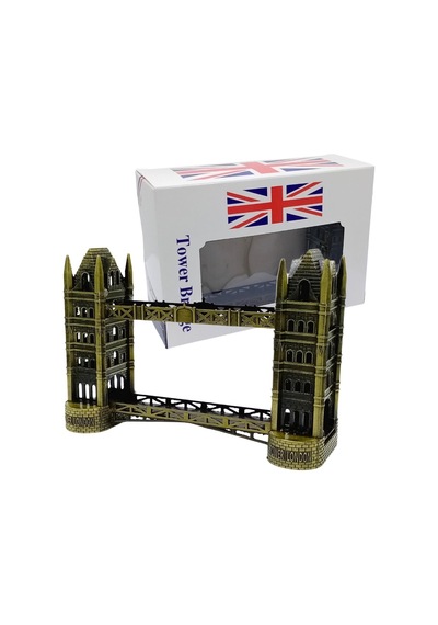 Vintage Metal Londra Köprüsü Tower Bridge Antik Bronz 16 Cm
