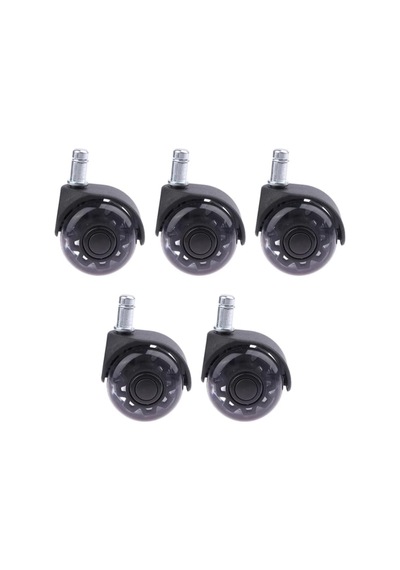 Premium Sessiz Ofis Koltuğu Tekerleği,5 Adet,11mm Standart Ölçü, 50mm Çap,siyah, Sessiz Hareket Diğer