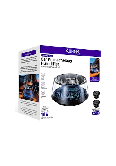 Auhma Af-12 Araç İçi Nemlendirici & Koku Makinesi Nano Mist Sessiz Çalışma Aromaterapi Difüz