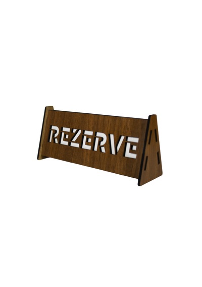 Ahşap Kafe & Restoran Rezerve Levhası