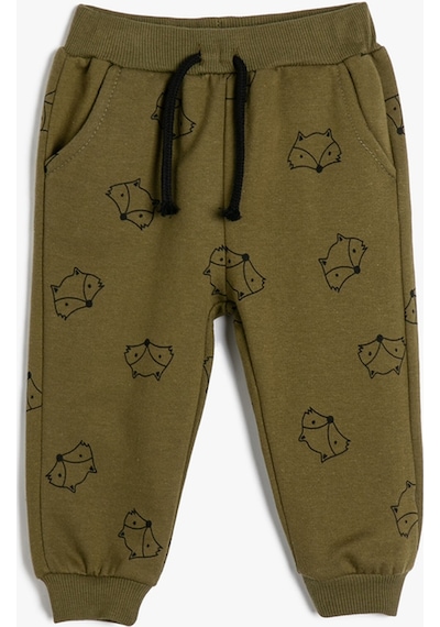 Koton Jogger Eşofman Altı Baskı Detaylı Beli Bağlamalı Şardonlu Pamuklu Haki Desenli 4wmb40034tk 4WMB40034TK05V Haki Koton Jogger Eşofman Altı Baskı Detaylı Beli Bağlamalı Şardonlu Pamuklu Haki Desenli 4wmb40034tk 4WMB40034TK05V Haki