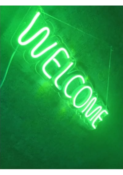 Welcome Neon Led Duvar Dekoru Aydınlatması Neon Led Tabela (535759852)