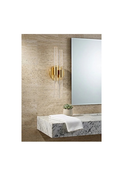 Bubbleflux Dubble Medium 40 Cm Modern Tasarım Led Aplik - Duvar Lambası - Gold - Pilli - Günışığı Gold Pilli