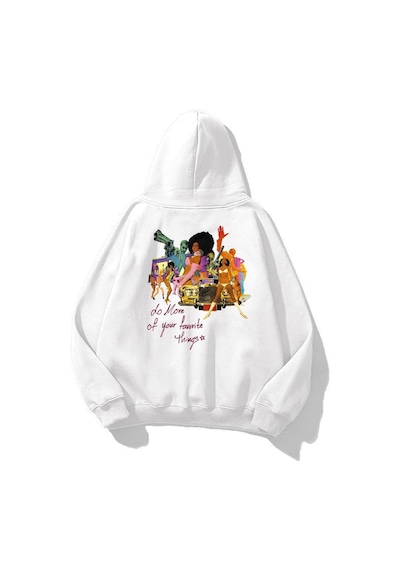Tarzsokak Unisex Your Favorite Things Sweatshirt Beyaz