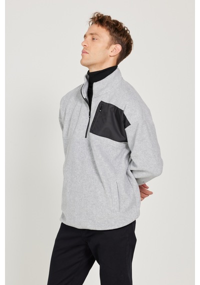 AC&Co / Altınyıldız Classics Erkek Gri Melanj Oversize Fit Geniş Kesim Bato Yaka Cep Detaylı Fermuarlı Isı Tutan Polar Sweatshirt 4A5222100216GMJXL AC&Co / Altınyıldız Classics Erkek Gri Melanj Oversize Fit Geniş Kesim Bato Yaka Cep Detaylı Fermuarlı Isı Tutan Polar Sweatshirt 4A5222100216GMJXL