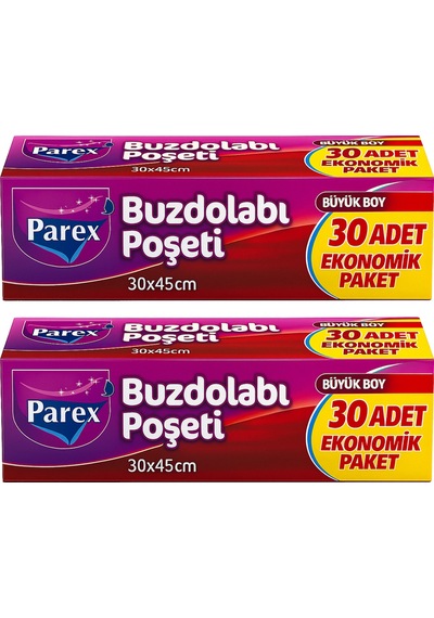 30 Lu Buzdolabı Poşeti Büyük Boy 30 X 45 Cm İkili Paket