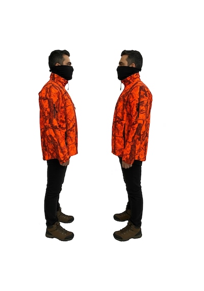 Mysia Outdoor Turuncu Orman Desen Taktik Polar Mont Avcı Mont 7 Cep Çok Renkli