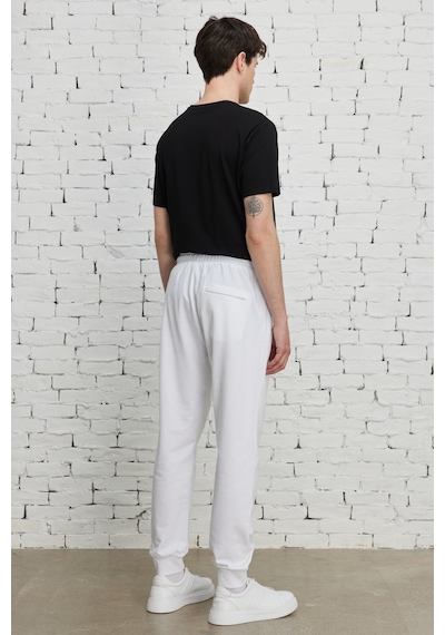 AC&Co / Altınyıldız Classics Erkek Standart Fit Normal Kesim Eşofman Altı Beyaz