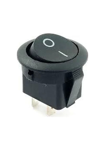 Ender Yuvarlak Işıksız Anahtar 21mm Siyah