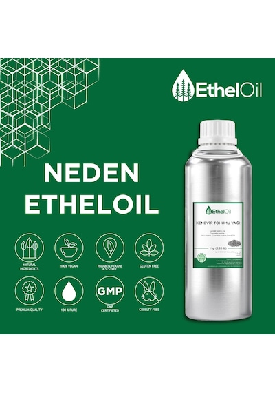 Etheloil Kenevir Tohumu Sabit Yağı 1 KG