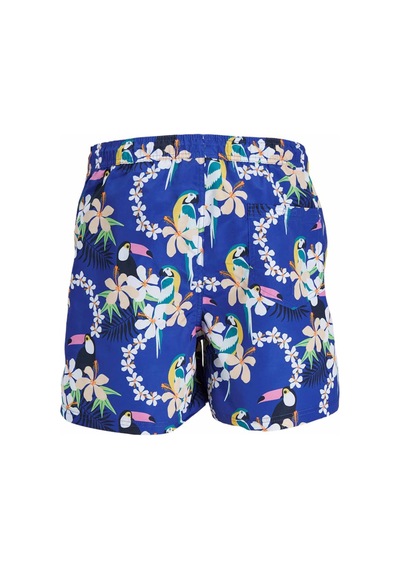 Jack & Jones Jpstfıjı Jjswım Aop Ss24 Mavi Erkek Deniz Şortu 000000000101961752