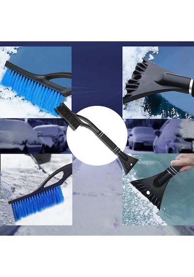 Süpürgeli Araç Buz Kazıyıcı 60 Cm, 2'si 1 Arada Araç Temizleme Fırçası, Buz Kazıyıcı, Çırpma Teli, Ot Diğer