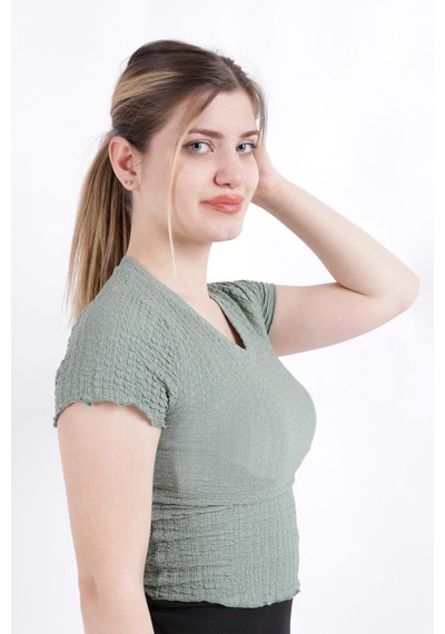 Busem S0010665-23y Kadın Bluz S0010665-R0432 Çağla Yeşili