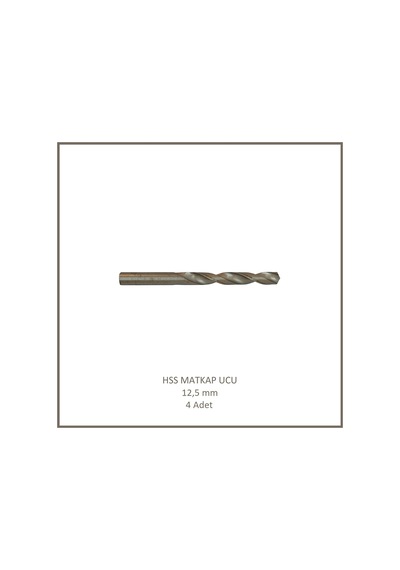 Hss Matkap Ucu 12,5 Mm, Metal, Ahşap, Plastik İçin 4 Adet
