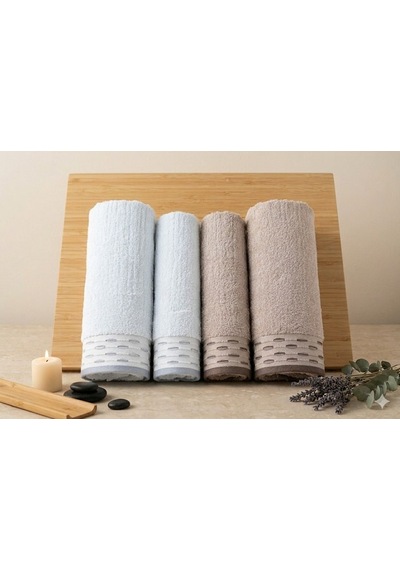 Eclıps Beyaz-açık Bej Best Set Hamam Takımı