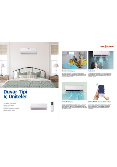Viessmann OFAA100MFA053 18000 Btu 1 Dış + 2 İç Ünite 9000 + 12000 Btu Multi Split Inverter Klima