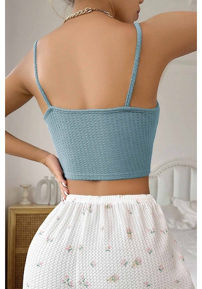 Merry See Askılı Şortlu Pijama Takımı Çok Renkli