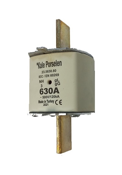 Voltrano Kale Porselen 630a 3 Boy Bıçaklı Sigorta Buşonu Nh 3