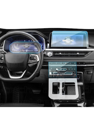 Chery Tiggo 7 Pro Comfort Uyumlu Gösterge Navigasyon İç Merkezi Kontrol Vites Etrafı Koruyucu 4lü Set