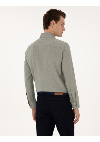 Pierre Cardin Erkek Yeşil Gömlek Desenli 50316768-vr054 Yeşil