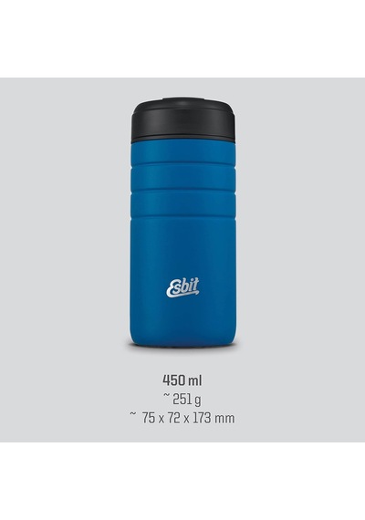 Majoris Paslanmaz Çelik Termos Bardağı Mug Kutup Mavisi 0.45l, Mavi, 450 Ml Çok Renkli