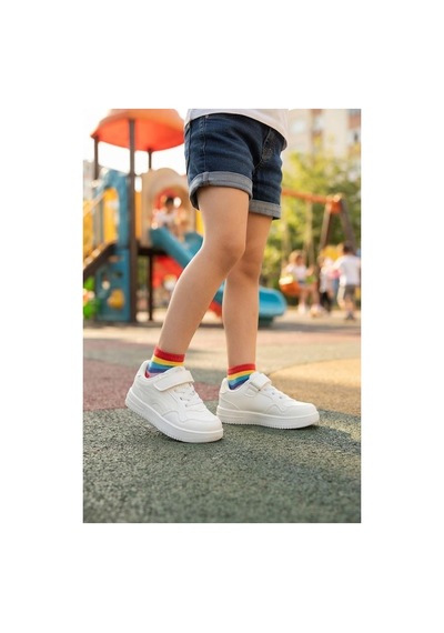 Cool Shark Ptk Beyaz Unisex Çocuk Spor Ayakkabı