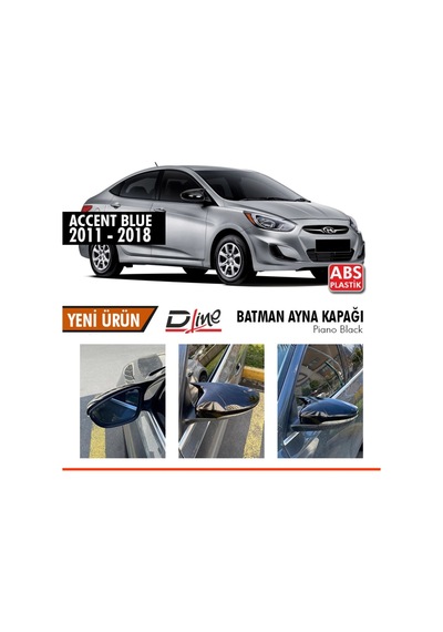 Hyundai Accent Blue Yarasa Ayna Kapağı Piano Black Parlak Siyah
