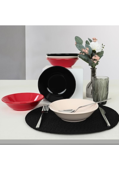 Noble Hitit Yemek Tabağı 18 Cm 6 Adet 030/650 Çok Renkli