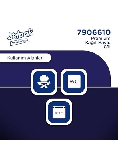 Selpak Professional Premium Havlu Kağıt, 8 Rulo 4 Lü 50x90 El Havlusu