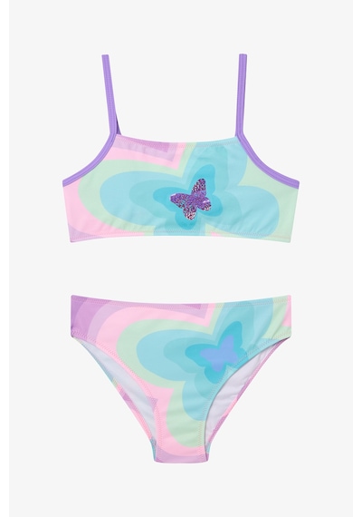 Penti Kız Çocuk Rainbow Butterfly Halter Çok Renkli Bikini Takımı