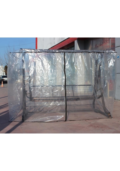 Otobirotoaksesuar Salıncak Koruma Örtüsü Kılıfı Bahçe Salıncak Kılıfı 220X120X150 Şeffaf
