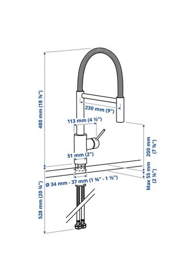 Ikea Sallsjön Eviye Bataryası, Metal Rengi, Spreyli Ve Spiralli