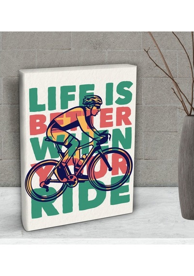 Bk Gift Life Is Better When Your Ride Tasarımlı Dekoratif Mini Ka (506660949)