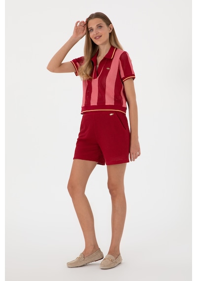 U.s. Polo Assn. Kadın Vişne Şort Örme 50299894-vr223 Vişne Vişne Çürüğü