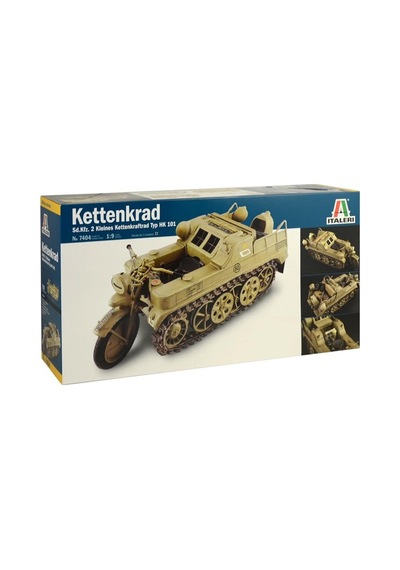 Italeri 7404s 1/9 Ölçek, Kettenkrad Yarı Paletli Motosiklet, Plastik Model Kiti