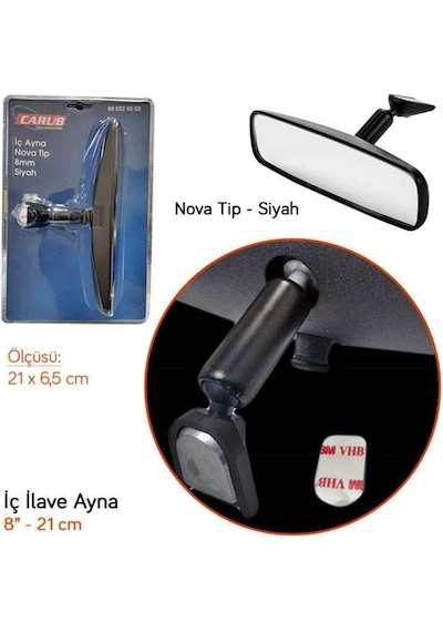 Carub Ayna Iç Nova Tip 8Mm Ilave Siyah Br0225003