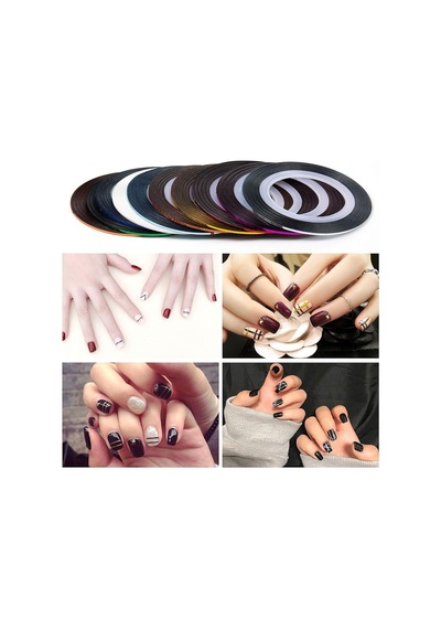 Nail Art Tırnak Süsleme Sanatı Tasarım Seti, 37 Adet, Tırnak Fırçası, Şerit Bant, Noktalama Kalemi, Suni Elmas Taşlar, Tırnak Süsleri Beyaz - Çok Renkli Nail Art Tırnak Süsleme Sanatı Tasarım Seti, 37 Adet, Tırnak Fırçası, Şerit Bant, Noktalama Kalemi, Suni Elmas Taşlar, Tırnak Süsleri Beyaz - Çok Renkli