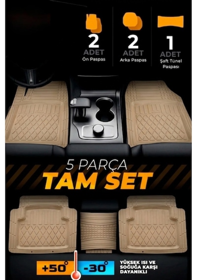 Skoda Octavia Premium Üniversal Oto Paspas Bej 4d Havuzlu