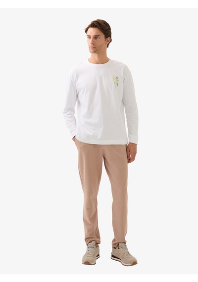Erkek T-shirt 40829 - Beyaz Beyaz